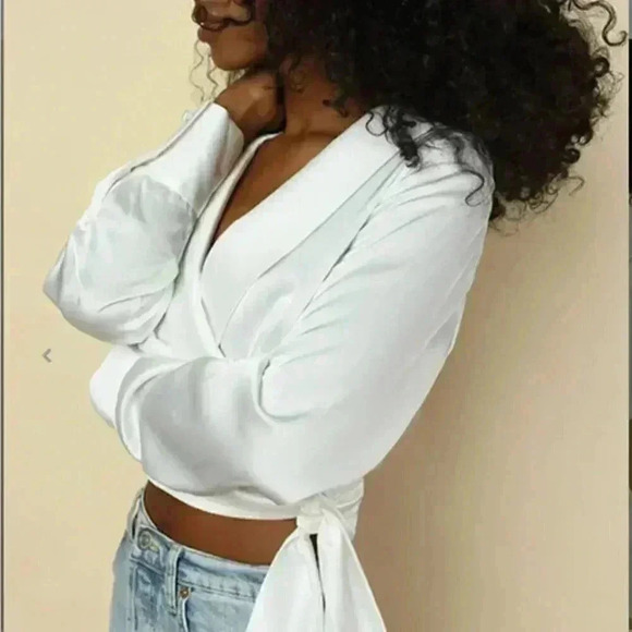 Hutch Satin Wrap Top - Picture 2 of 4